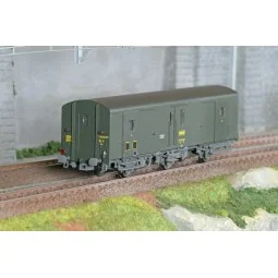 Models World 107 Three-axle baggage car, PLM, Dd2, Green 301, yello...