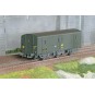 MW_107-Models World 107 Three-axle baggage car, PLM, Dd2, Green 301, yellow SNCF logo, ep.IVa, end-of-train lights