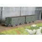 MW_106-Models World 106 Set of 2 three-axle baggage cars, PLM, Dd2, Green 301, ep.IIIc-d , end-of-train lights