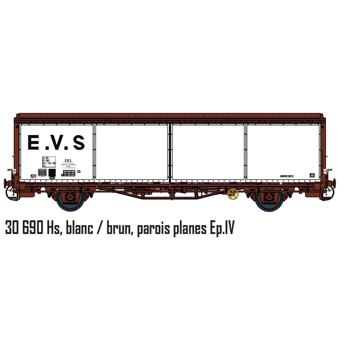 LS Models 30690 EVS Wagon, HS, SNCF, white/brown, flat sides - Lsm_...