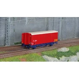 LS Models 30691 EVS Wagon, HSS, SNCF, red/blue, flat sides - Lsm_30691