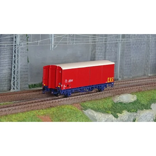 Lsm_30691-LS Models 30691 EVS Wagon, HSS, SNCF, red/blue, flat sides