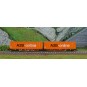 NW-231-REE Modeles NW231 Wagon porte conteneurs Sggmrss 90 TOUAX, SNCF, 2 conteneurs 45’ A2B-online, N- 1/160