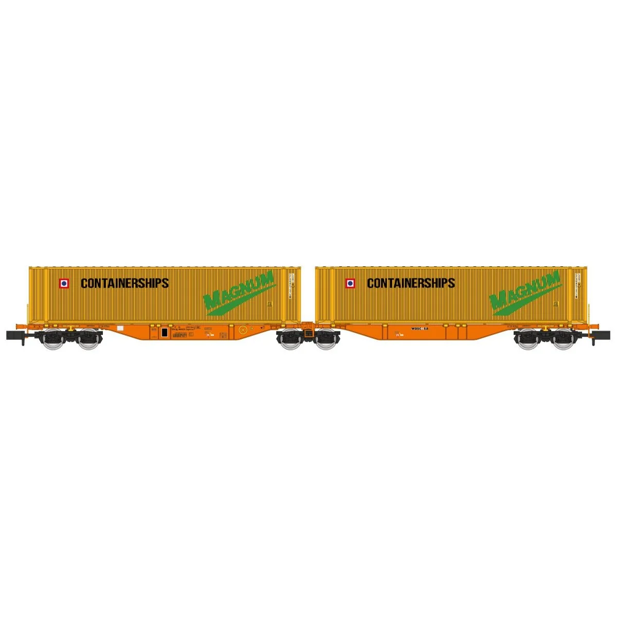 REE Modeles NW233 Container wagon Sggmrss 90 WASCOSA, SNCF, 2 x 45’... REE Modeles NW233 Container wagon Sggmrss 90 WASCOSA, SNCF, 2 x 45’...