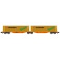 NW-233-REE Modeles NW233 Wagon porte conteneurs Sggmrss 90 WASCOSA, SNCF, 2 conteneurs 45’ Containerships Magnum, N- 1/160