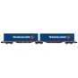 NW-235-REE Modeles NW235 Container wagon Sggmrss 90 TOUAX, SNCF, 2 x 45’ containers CFL Transalliance, N- 1/160