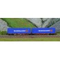 NW-235-REE Modeles NW235 Container wagon Sggmrss 90 TOUAX, SNCF, 2 x 45’ containers CFL Transalliance, N- 1/160