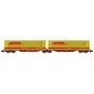 REE Modeles NW236 Container wagon Sggmrss 90 TOUAX, SNCF, 2 x 45’ D... NW-236-REE Modeles NW236 Container wagon Sggmrss 90 TOUAX, SNCF, 2 x 45’ DHL containers, N- 1/160