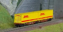 REE Modeles NW236 Container wagon Sggmrss 90 TOUAX, SNCF, 2 x 45’ D...