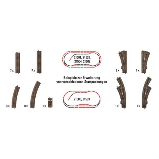 Trix_62900-Trix 62900 Grand Coffret de voies complémentaire pour voie C