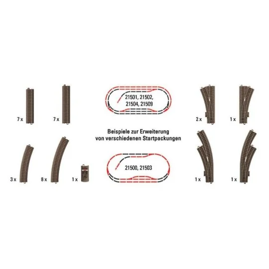 Trix 62900 Grand Coffret de voies complémentaire pour voie C Trix Trix_62900 - 1 Trix_62900-Trix 62900 Grand Coffret de voies complémentaire pour voie C