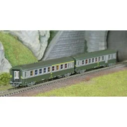 REE Modeles NW261 Set of 2 UIC, SNCF passenger cars, A4B5 and B5D G...