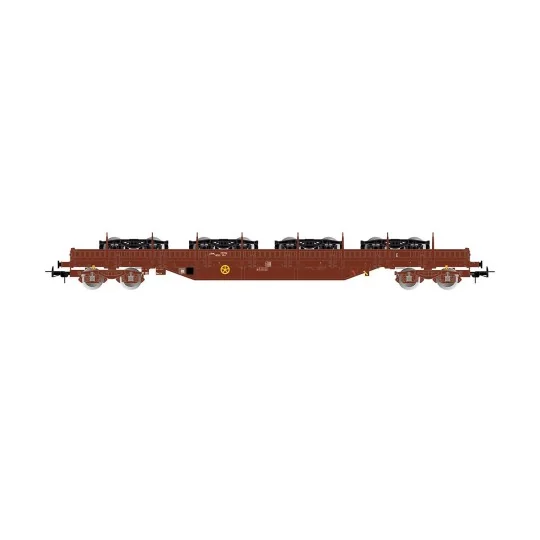 Jouef HJ6308 Flat wagon with sideboards, Res type, with bogies, SNC... HJ6308-Jouef HJ6308 Flat wagon with sideboards, Res type, with bogies, SNCF, loaded with Y25 bogies