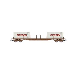 Jouef HJ6310 Flat wagon with sideboards and bogies, SNCF, loaded wi...