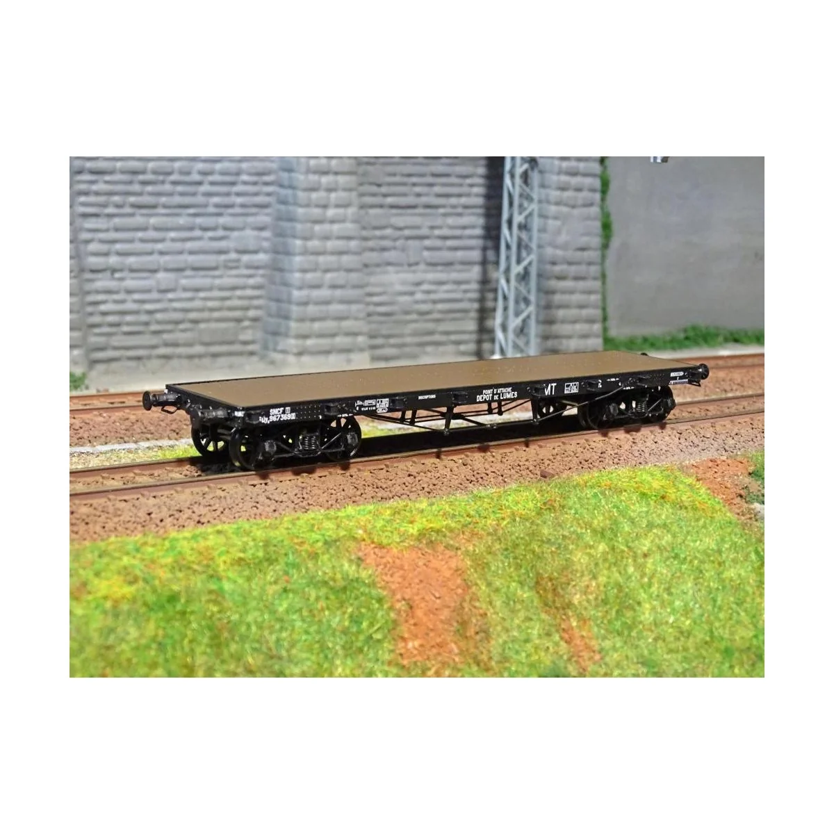 Ree Modeles WB 502 Flat Wagon TP, bogies, without brakes, "MT", spo...