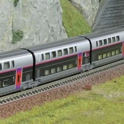 Kato 10-2132 Set de 5 voitures complémentaires TGV Euroduplex SNCF, InOui, N 1/160 Kato KATO_10-2132 - 1