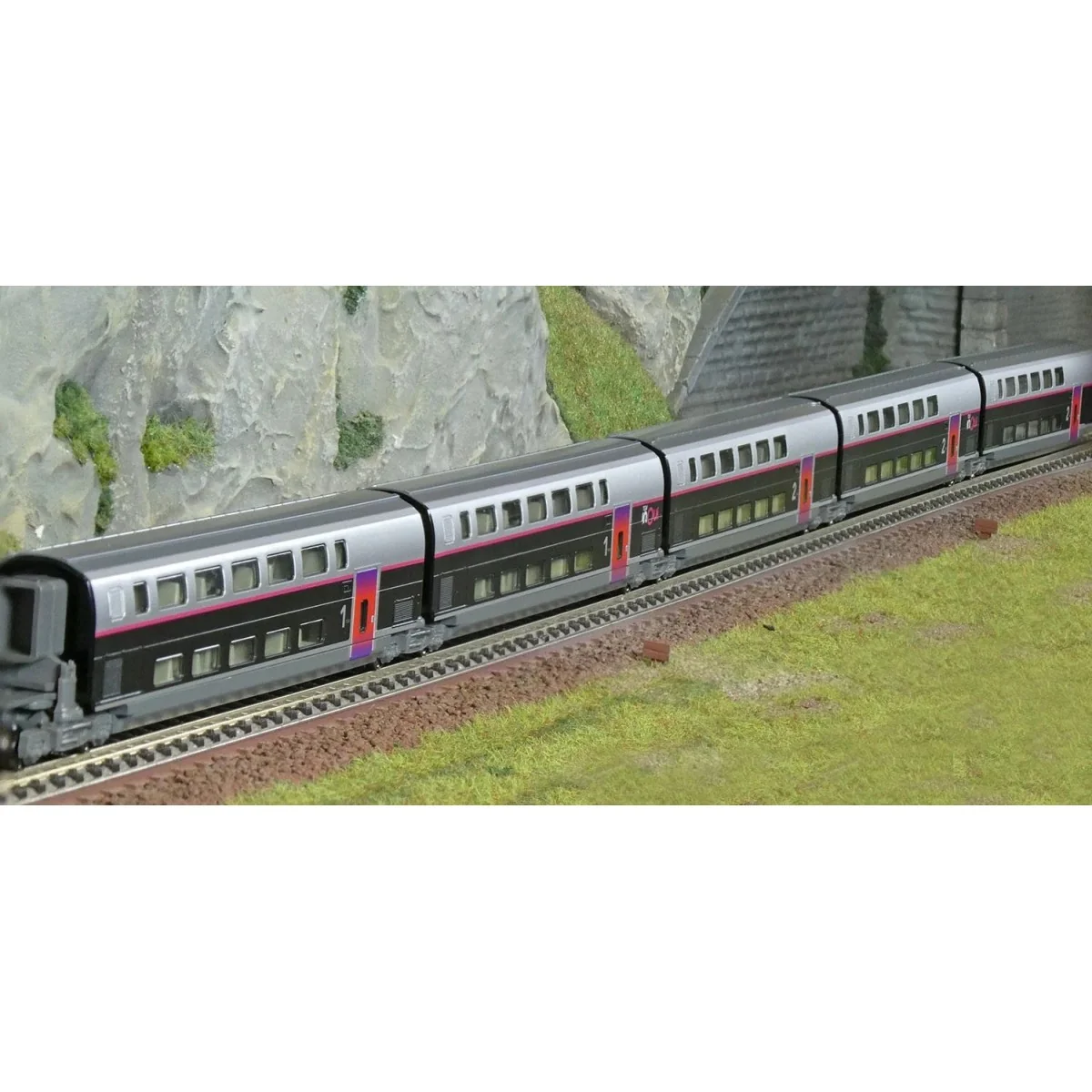 Kato 10-2132 Set de 5 voitures complémentaires TGV Euroduplex SNCF, InOui, N 1/160 Kato KATO_10-2132 - 1 Kato 10-2132 Set de 5 voitures complémentaires TGV Euroduplex SNCF, InOui, N 1/160 Kato KATO_10-2132 - 1