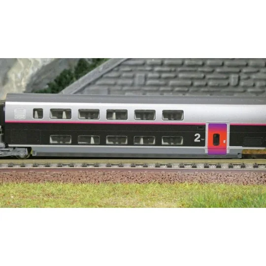 KATO_10-2132-Kato 10-2132 Set of 5 additional TGV Euroduplex SNCF, InOui cars, N 1/160