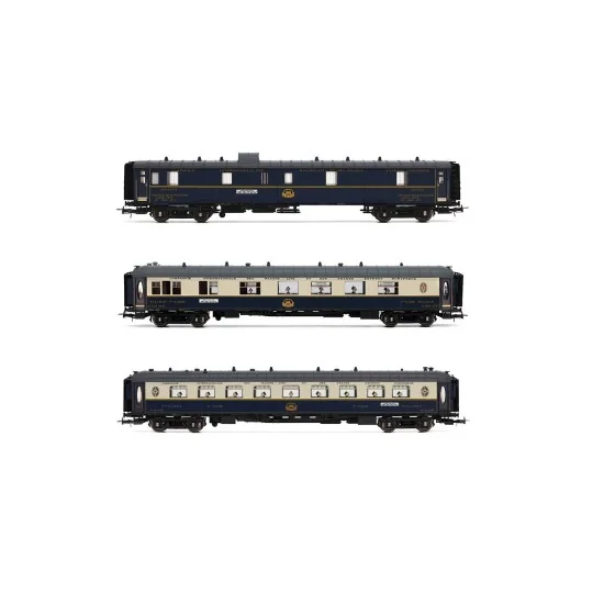 HR4390-Rivarossi HR4390 Set de 3 voitures voyageurs CIWL, Edelweiss Pullman Express, DD3 / VPC Côte d´Azur / VP Étoile du Nord