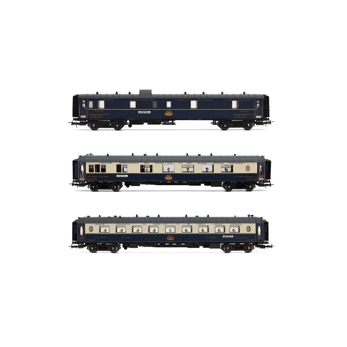 Rivarossi HR4390 Set of 3 CIWL passenger cars, Edelweiss Pullman Ex...