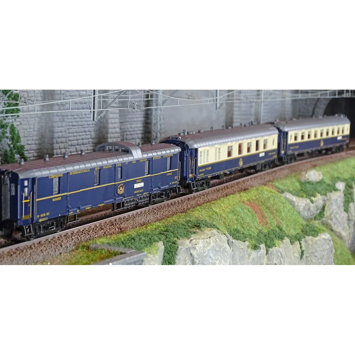 Rivarossi HR4390 Set de 3 voitures voyageurs CIWL, Edelweiss Pullman Express, DD3 / VPC Côte d´Azur / VP Étoile du Nord Rivaross
