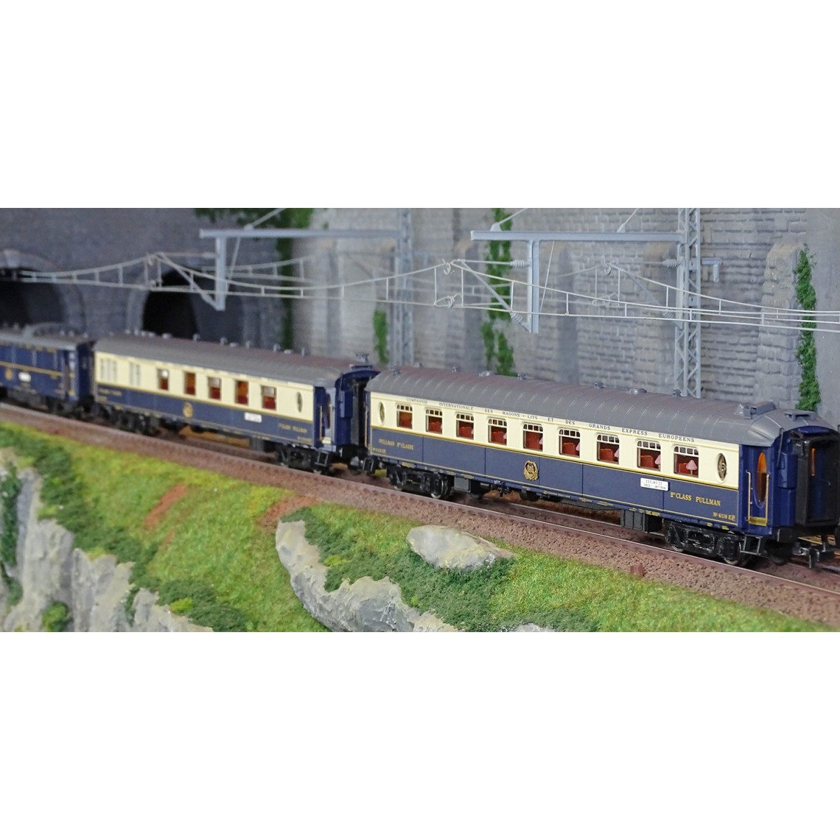 Rivarossi HR4390 Set de 3 voitures voyageurs CIWL, Edelweiss Pullman Express, DD3 / VPC Côte d´Azur / VP Étoile du Nord Rivaross