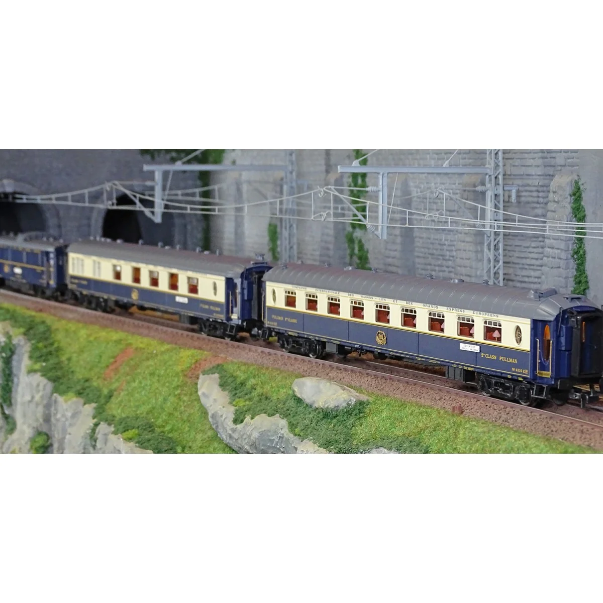 Rivarossi HR4390 Set de 3 voitures voyageurs CIWL, Edelweiss Pullman Express, DD3 / VPC Côte d´Azur / VP Étoile du Nord Rivaross