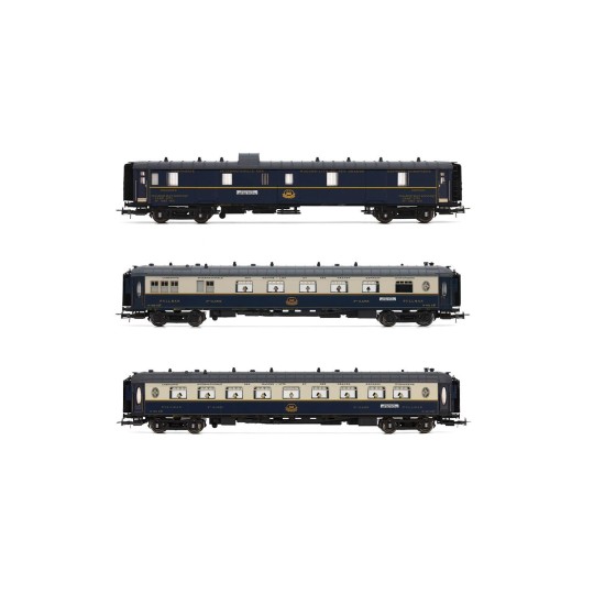 HR4391-Rivarossi HR4391 Set of 3 CIWL passenger cars, Edelweiss Pullman Express, DD3 / VPC Côte d'Azur / VP Étoile du Nord