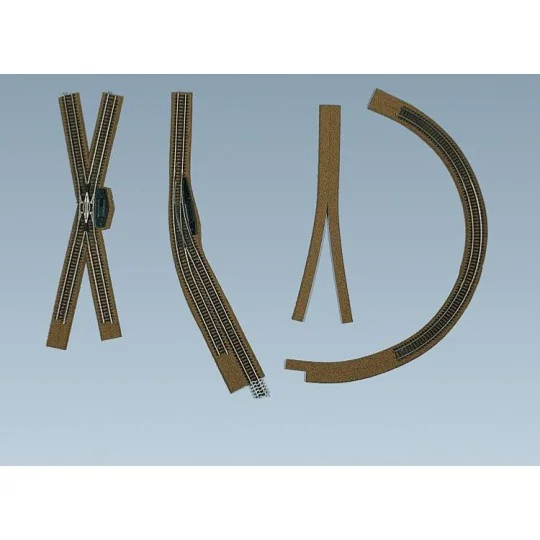 Faller_180765-Faller 180765 Ballast de voie ferrée en liège, semelle