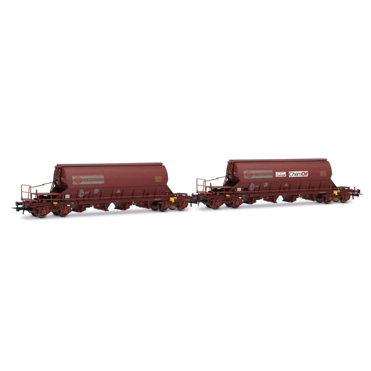Jouef HJ6228 Set of 2 Taoos bogie hopper wagons, F-ERSA, Ermewa/Che... Jouef HJ6228 Set of 2 Taoos bogie hopper wagons, F-ERSA, Ermewa/Che...