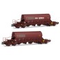 HJ6228-Jouef HJ6228 Set of 2 Taoos bogie hopper wagons, F-ERSA, Ermewa/Chemoil