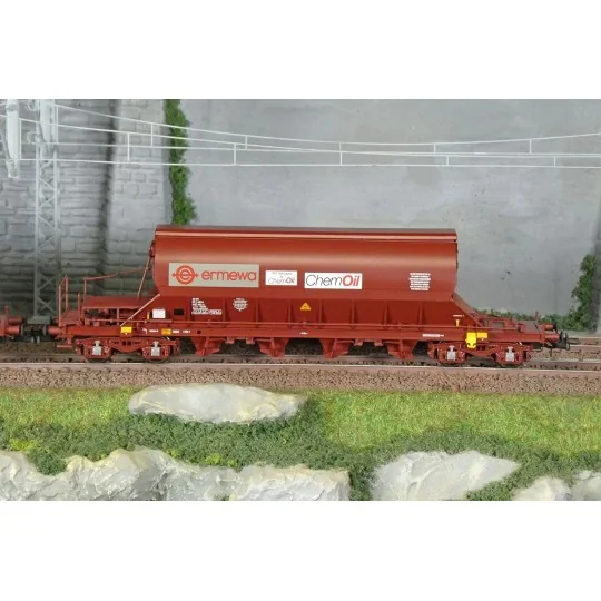 HJ6228-Jouef HJ6228 Set de 2 wagons trémies à bogies Taoos, F-ERSA, Ermewa/Chemoil