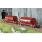 HJ6228-Jouef HJ6228 Set of 2 Taoos bogie hopper wagons, F-ERSA, Ermewa/Chemoil
