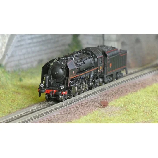 HN2546-Arnold HN2546 141 R 568 steam locomotive, SNCF, spoked wheels and Boxpok, black/red livery