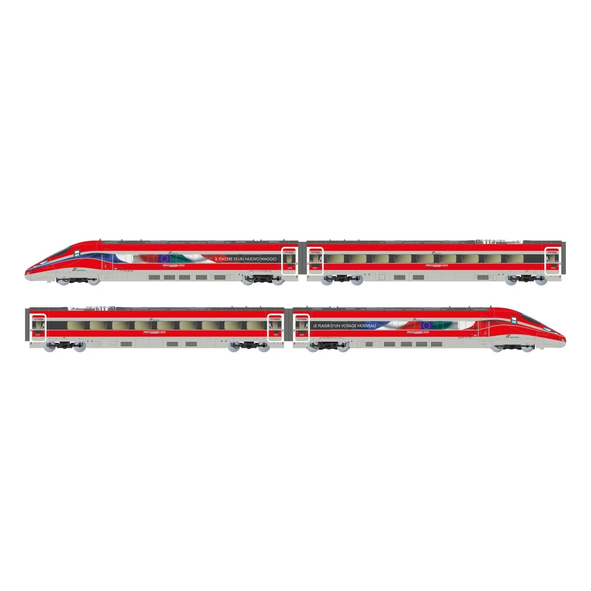 Arnold HN2621S TGV railcar 4 elements Frecciarossa 1000, FS, sound,...