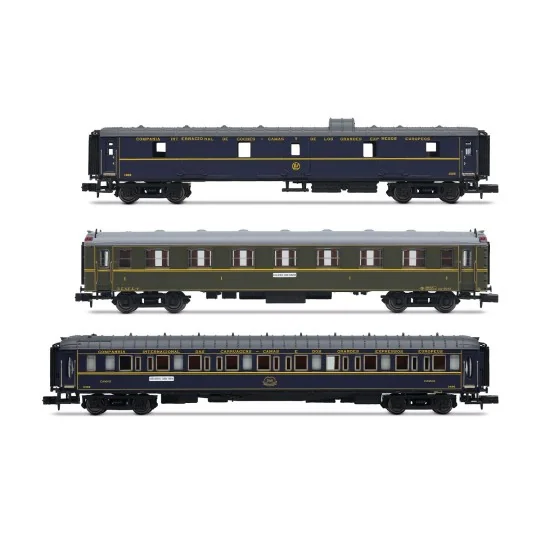 HN4486-Arnold HN4486 Set of 3 "Sud-Express" passenger cars, CIWL, DD3 / AA 5000 / WL, N scale