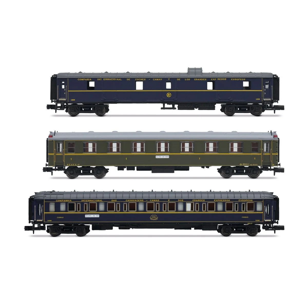 Arnold HN4486 Set of 3 "Sud-Express" passenger cars, CIWL, DD3 / AA...