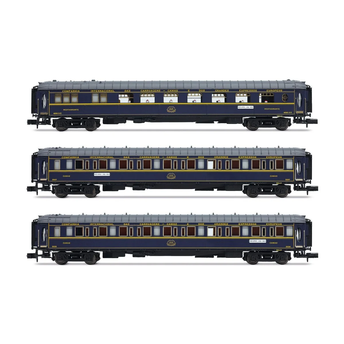 Arnold HN4487 Set of 3 "Sud-Express" passenger cars, CIWL, VPC Étoi...