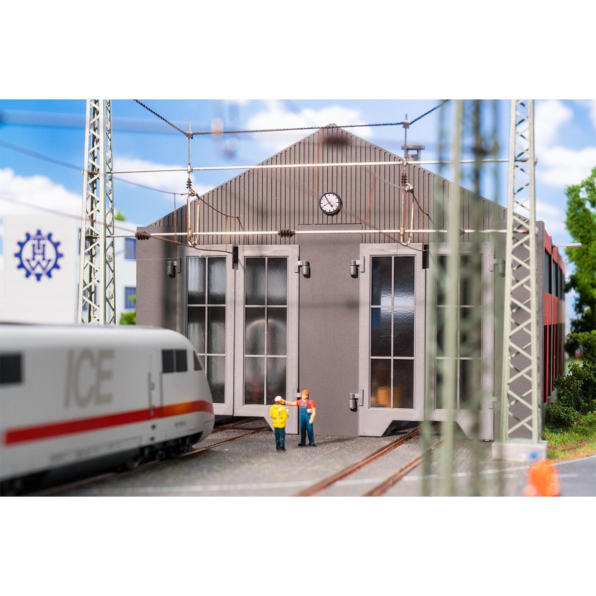 Faller 120079 Model Kit, Electric Locomotive Shed, 2 Levels - Falle...