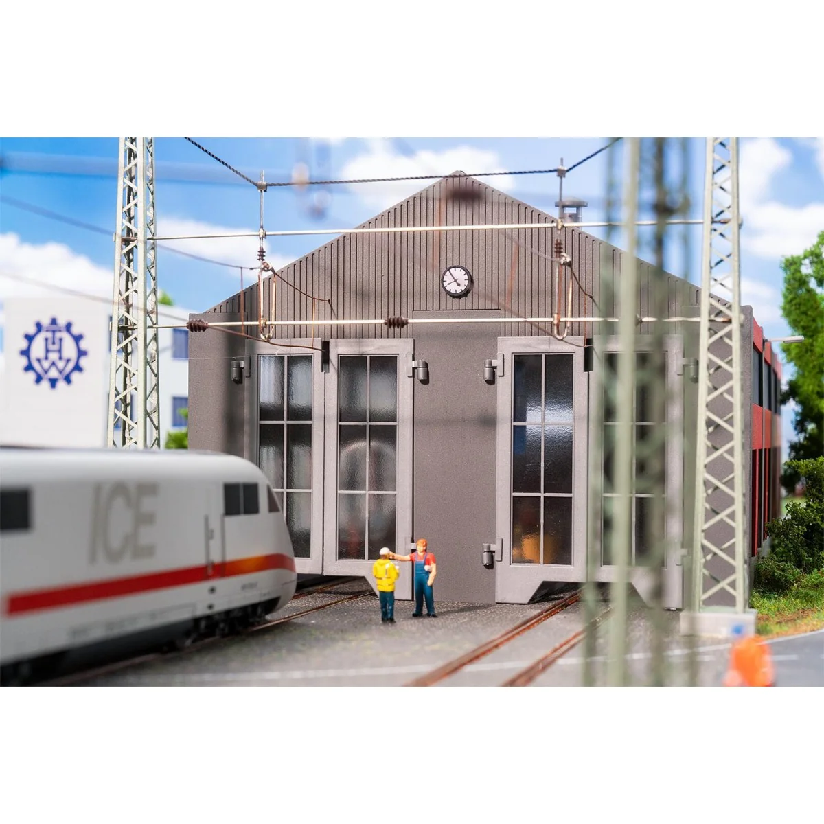 Faller 120079 Model Kit, Electric Locomotive Shed, 2 Levels