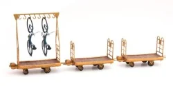 Ree Modeles DE 011 Set of 2 luggage trolleys + 1 trolley with 2 bic...