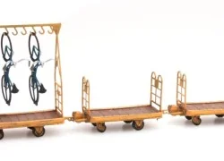 Ree Modeles DE 011 Set of 2 luggage trolleys + 1 trolley with 2 bic...