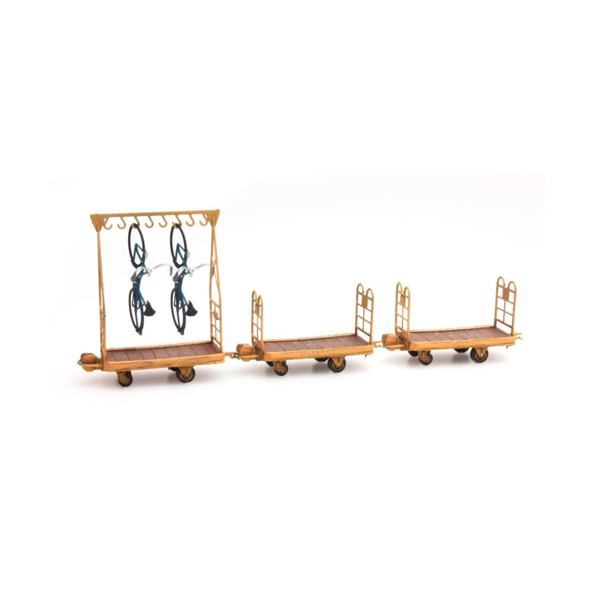 Ree Modeles DE 011 Set de 2 chariots à bagages + 1 chariot avec 2 vélos Ree Modeles DE-011 - 1