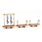 DE-011-Ree Modeles DE 011 Set de 2 chariots à bagages + 1 chariot avec 2 vélos