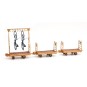DE-011-Ree Modeles DE 011 Set of 2 luggage trolleys + 1 trolley with 2 bicycles - DE-011