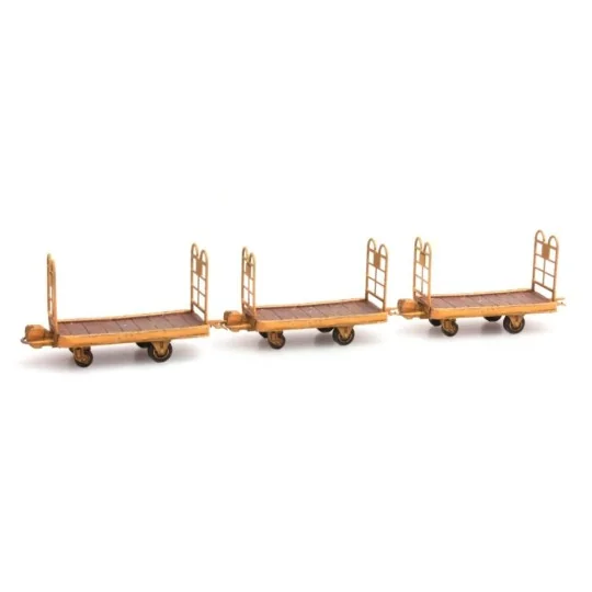 DE-012-Ree Modeles DE 012 Set de 3 chariots à bagages