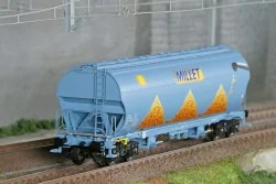 Ls Models 30592 Wagons trémie Tagnpps, bleu clair, nouveau logo Millet, avec soleil Ls models LSM_30592 - 1