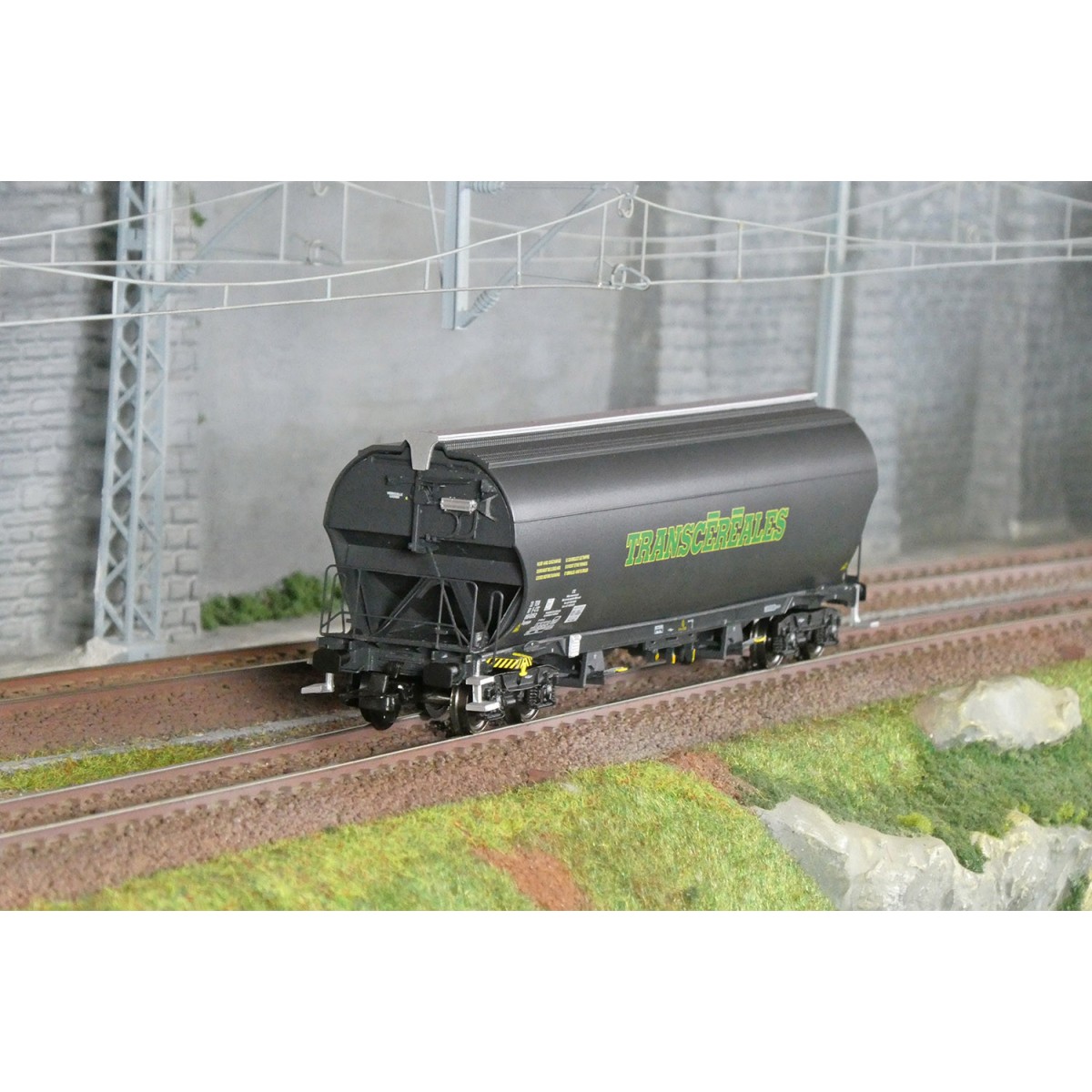 Ls Models 30591 Tagnpps Hopper Wagons, Dark Grey, TRANSCEREALES - L...