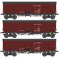 WB-907-Ree modeles WB907 Set de 3 wagons TP Couvert pour Primeurs, 4 portes, PLM, ep.II