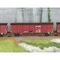 Ree Models WB907 Set of 3 Covered Public Works Wagons for Fruits an... WB-907-Ree Models WB907 Set of 3 Covered Public Works Wagons for Fruits and Vegetables, 4 Doors, PLM, Era II